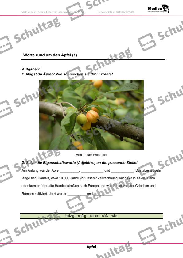 Anbaugebiete Schultag