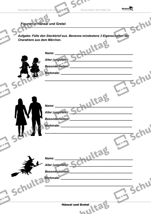 Hänsel und Gretel (Sammlung) – Schultag