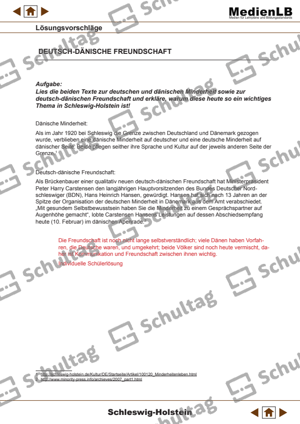 DEUTSCHDÄNISCHE FREUNDSCHAFT Schultag