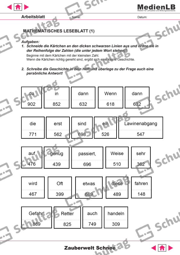 mathematisches-leseblatt-schultag