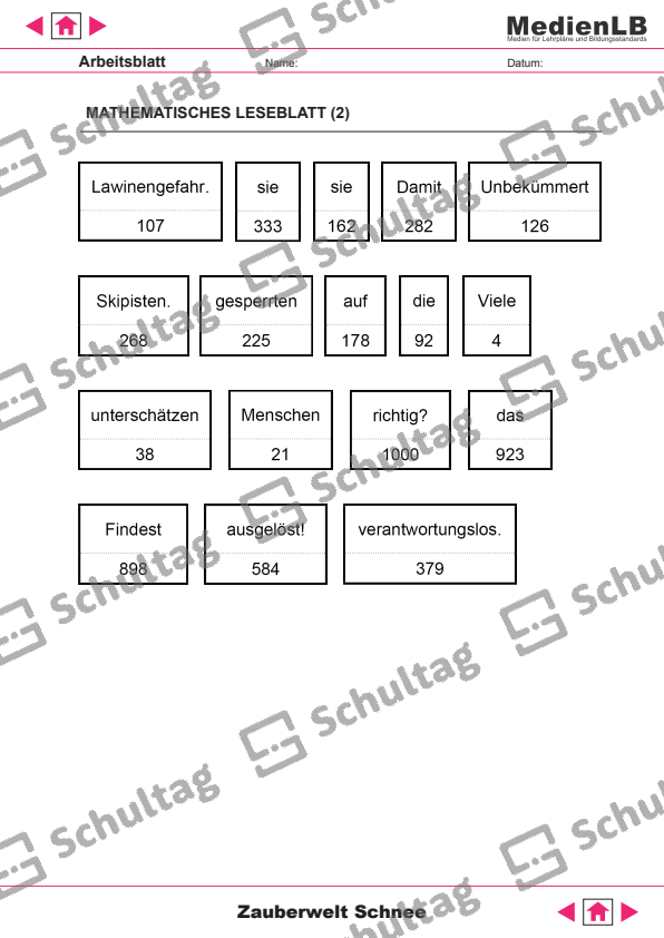 mathematisches-leseblatt-schultag