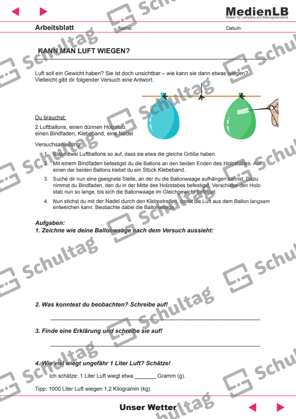 WIE ENTSTEHT NEBEL – Schultag