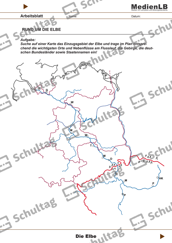 Rechter Nebenfluss Der Elbe 4 Buchstaben DER FLUSSLAUF DER ELBE – Schultag