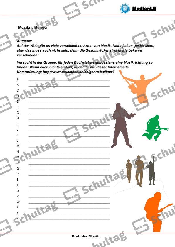 Musikrichtungen Von A Bis Z Musikrichtungen – Schultag