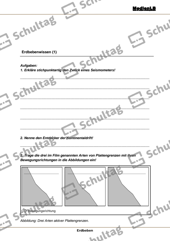 Erdbeben In Deutschland Schultag