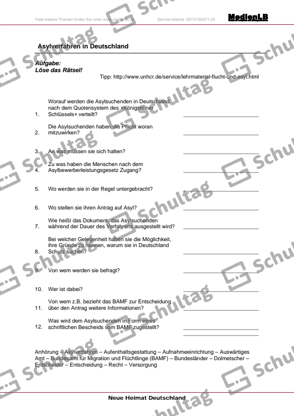 Wünsche und Erwartungen – Schultag