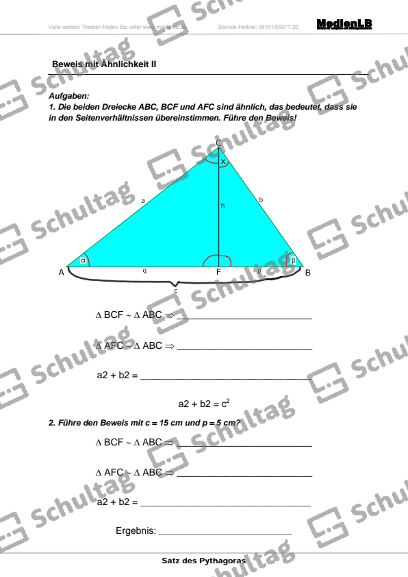 Flächeninhalt eines Dreiecks – Schultag