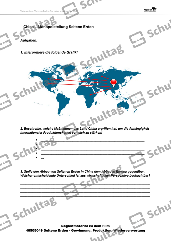 Seltene Erden Im Periodensystem Schultag