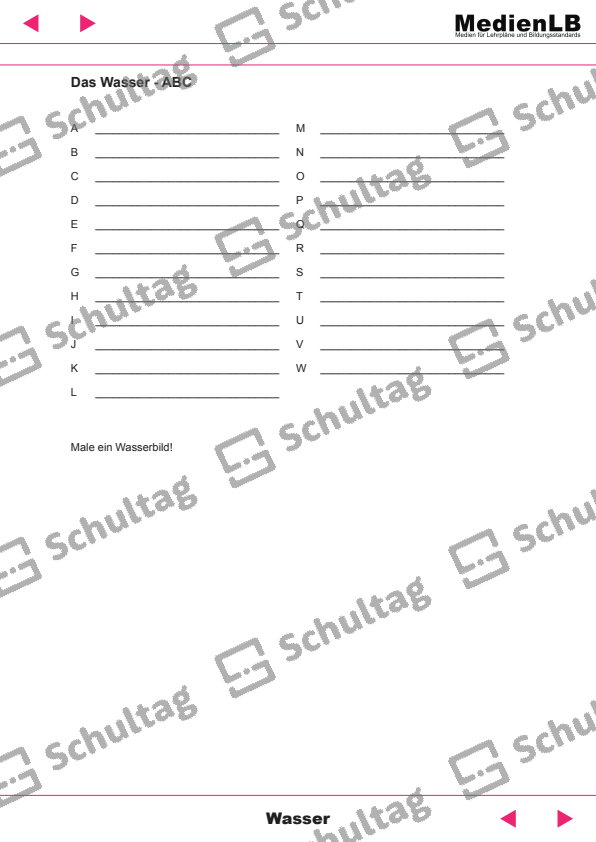Wasser (Sammlung) – Schultag