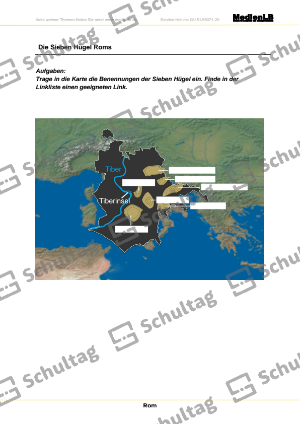 Die Sieben Hügel Roms Schultag