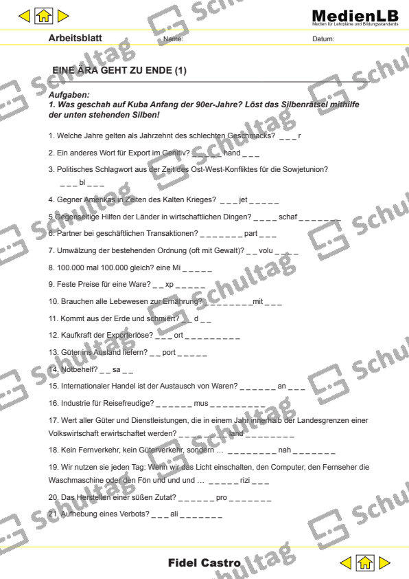 EINE ÄRA GEHT ZU ENDE – Schultag