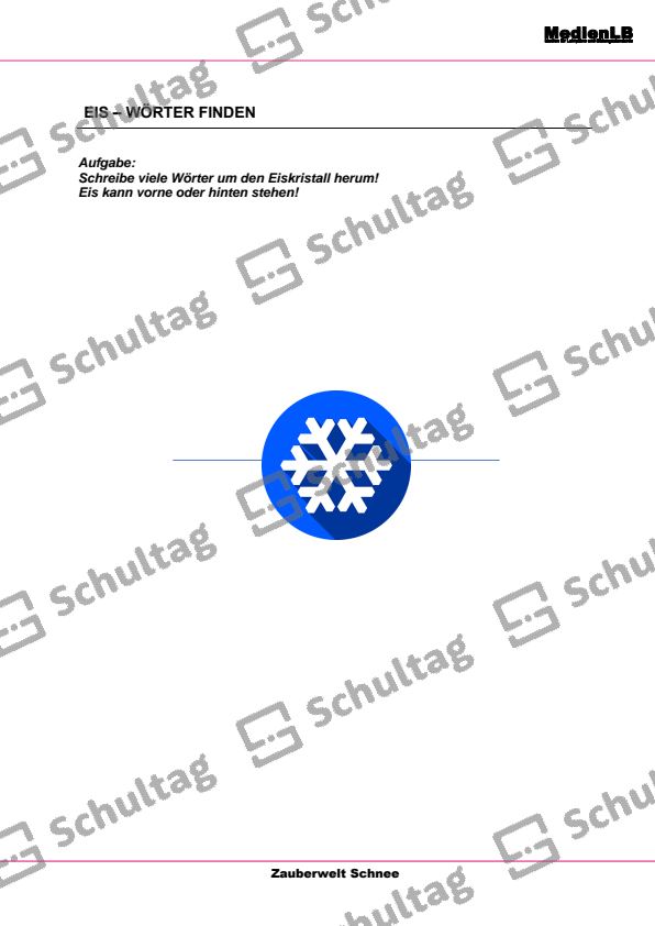 EIS – WÖRTER FINDEN – Schultag