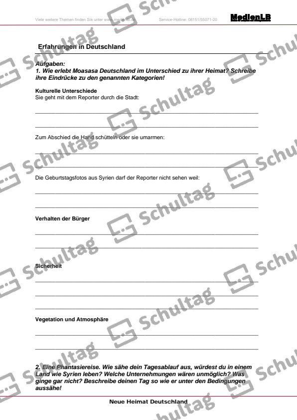 Wünsche und Erwartungen – Schultag