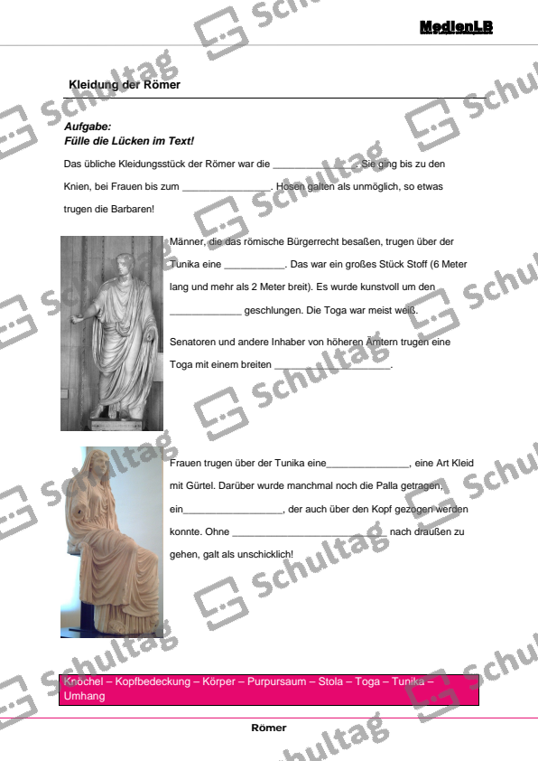 Römer (Sammlung) – Schultag