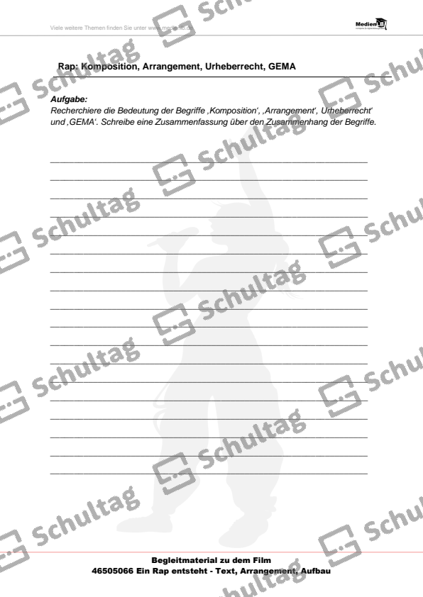 Rap Text Stilmittel – Schultag