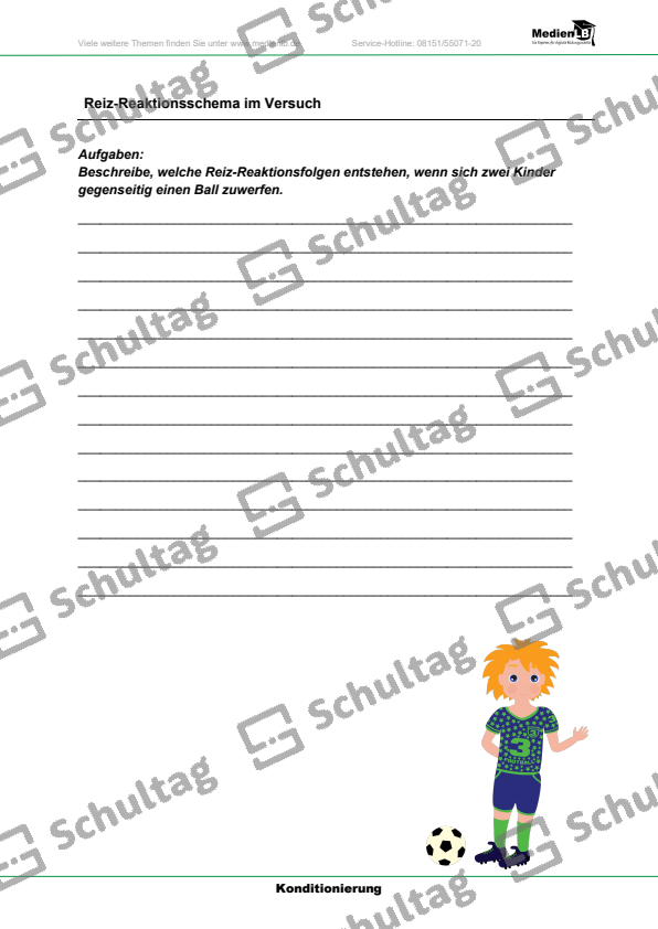 Bedingte und unbedingte Reflexe Schultag