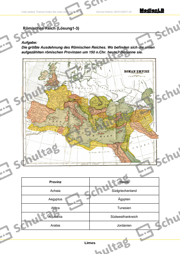 Römisches Reich 2 – Schultag