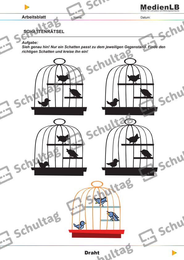 SCHATTENRÄTSEL – Schultag
