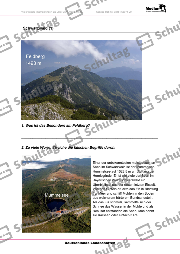 Höhenstufen in den Alpen – Schultag