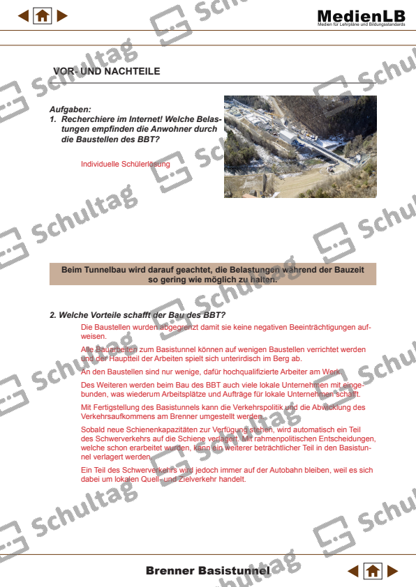 VOR UND NACHTEILE Schultag