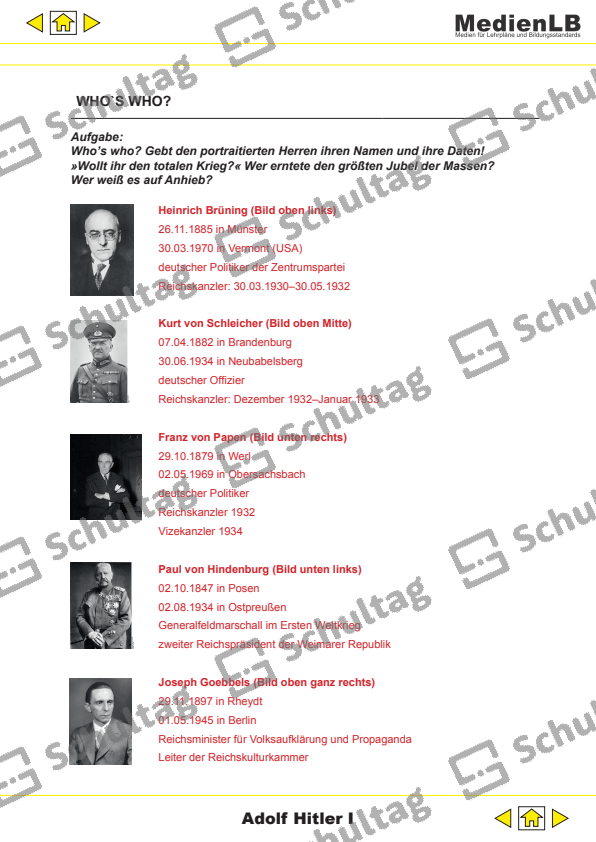 Whos who schultag