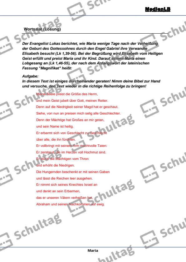  Wortsalat – Schultag 