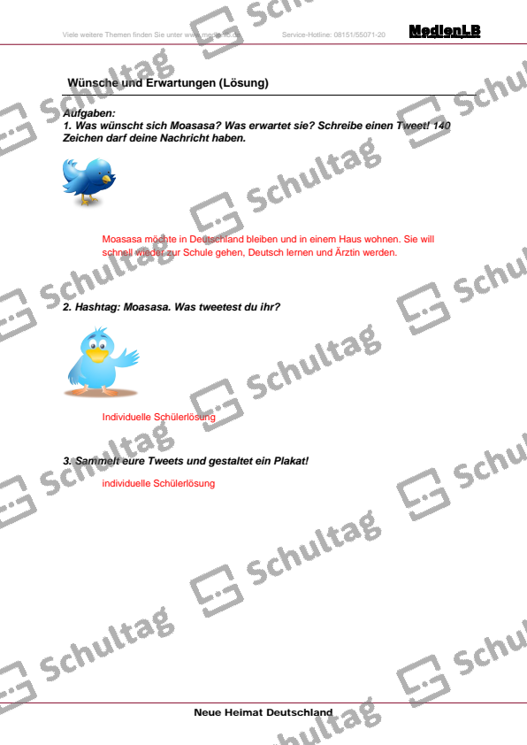 Wünsche und Erwartungen – Schultag