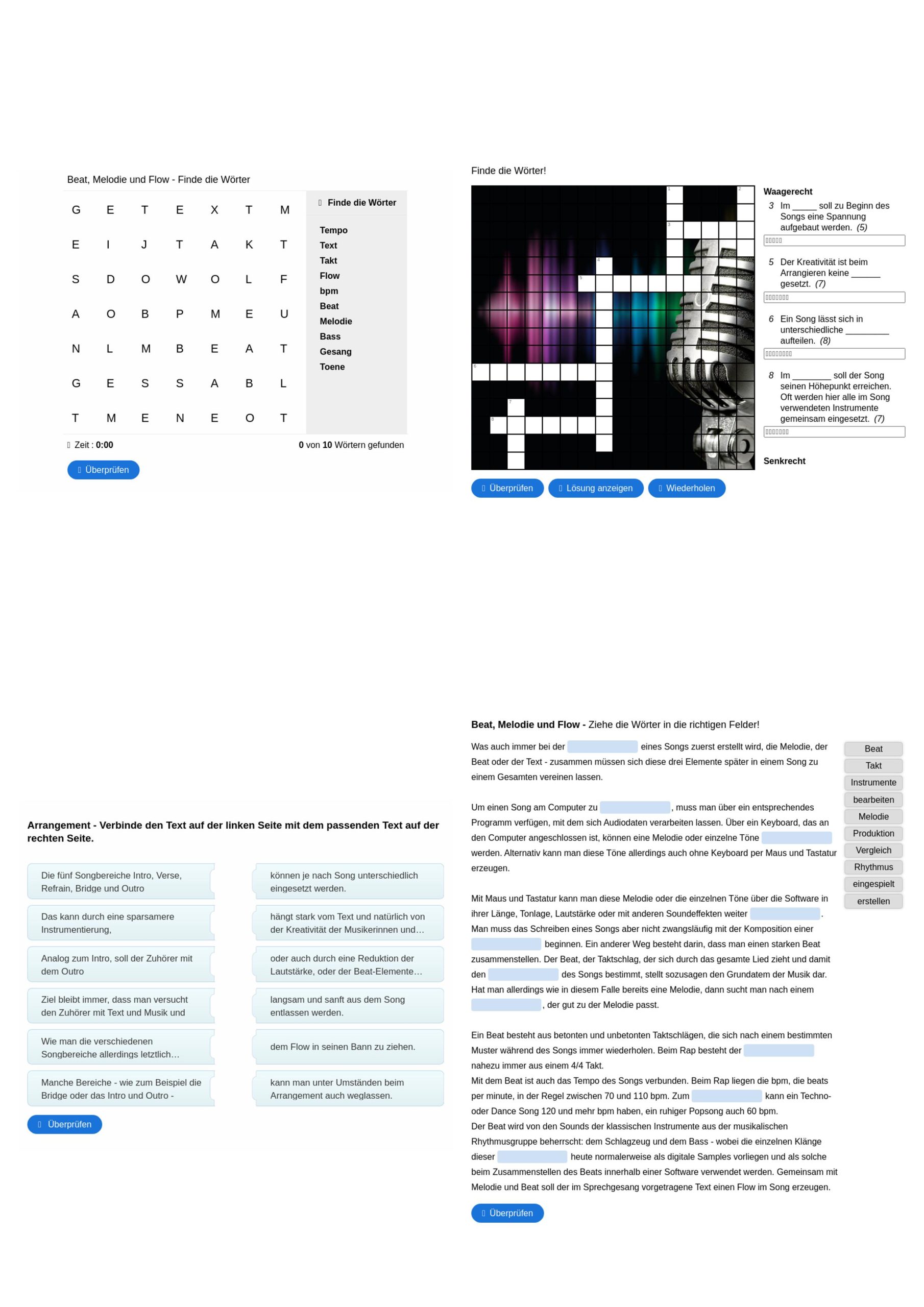 Ein Rap entsteht – Testfragen – Schultag